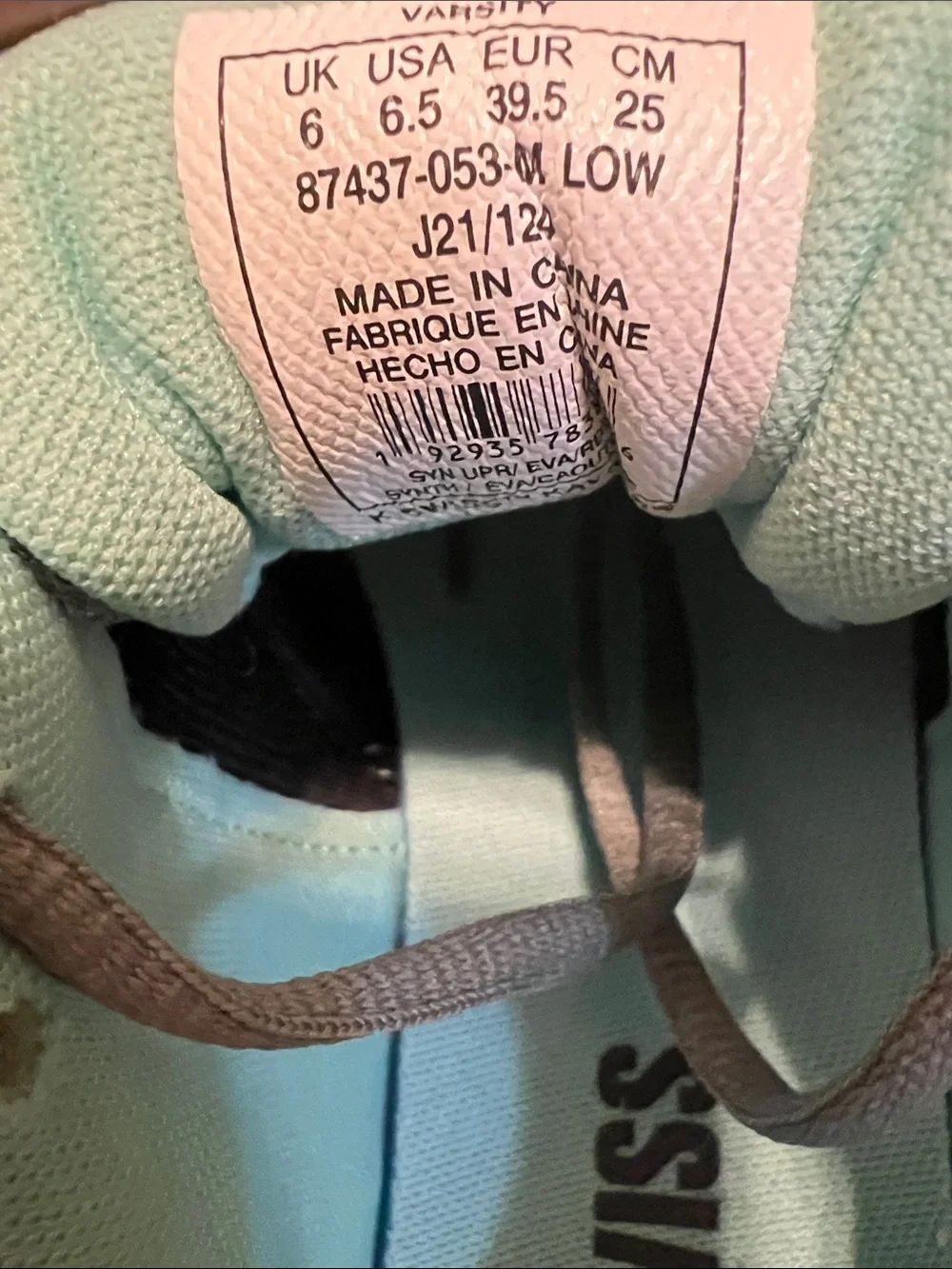 Gray & Mint/light teal  Athletic Sneakers